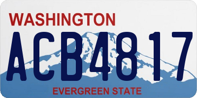 WA license plate ACB4817