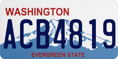 WA license plate ACB4819