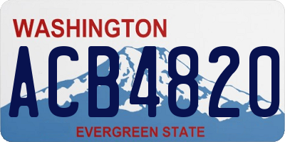 WA license plate ACB4820