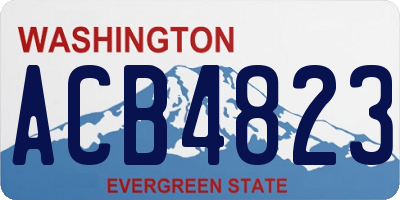 WA license plate ACB4823