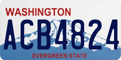 WA license plate ACB4824