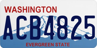 WA license plate ACB4825