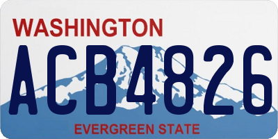 WA license plate ACB4826