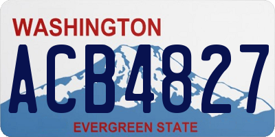 WA license plate ACB4827