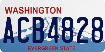 WA license plate ACB4828