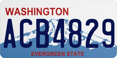 WA license plate ACB4829