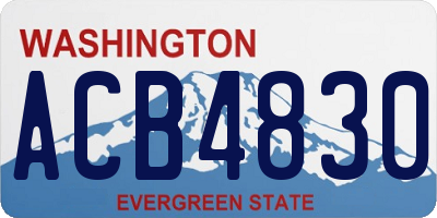 WA license plate ACB4830