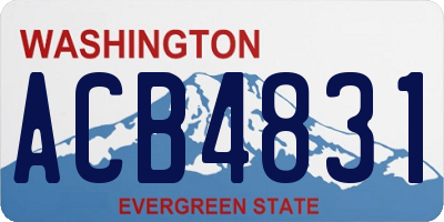 WA license plate ACB4831