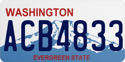 WA license plate ACB4833