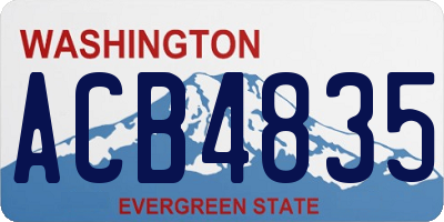 WA license plate ACB4835