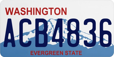 WA license plate ACB4836
