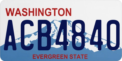 WA license plate ACB4840