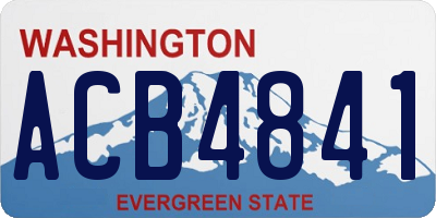 WA license plate ACB4841