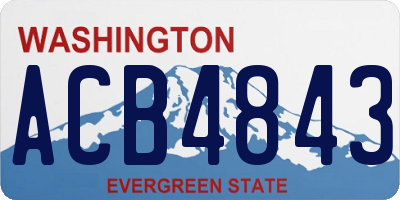 WA license plate ACB4843