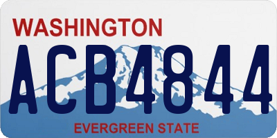 WA license plate ACB4844