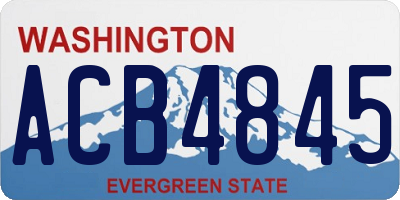 WA license plate ACB4845