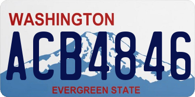 WA license plate ACB4846