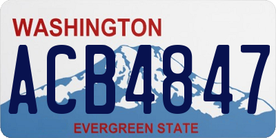 WA license plate ACB4847
