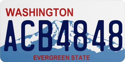 WA license plate ACB4848