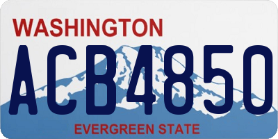 WA license plate ACB4850