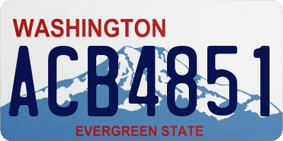WA license plate ACB4851