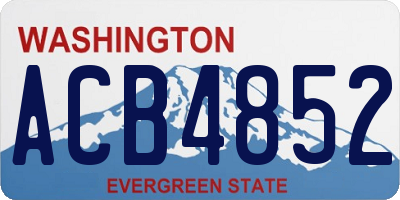WA license plate ACB4852