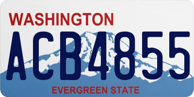 WA license plate ACB4855