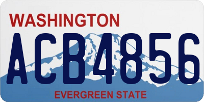 WA license plate ACB4856