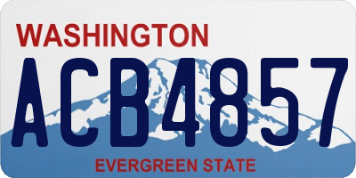 WA license plate ACB4857