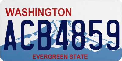 WA license plate ACB4859