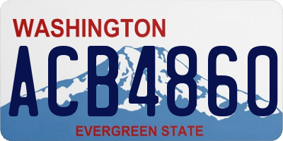WA license plate ACB4860