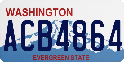 WA license plate ACB4864