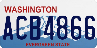 WA license plate ACB4866