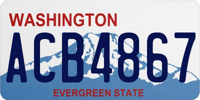 WA license plate ACB4867