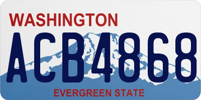 WA license plate ACB4868