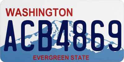 WA license plate ACB4869