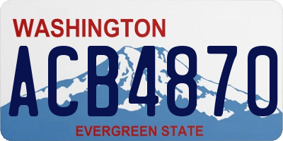 WA license plate ACB4870