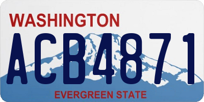 WA license plate ACB4871
