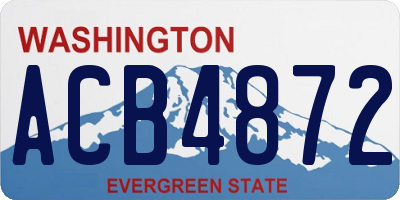 WA license plate ACB4872
