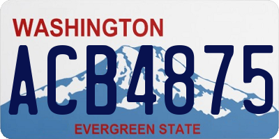 WA license plate ACB4875