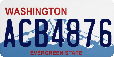 WA license plate ACB4876