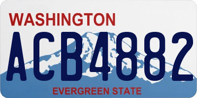 WA license plate ACB4882