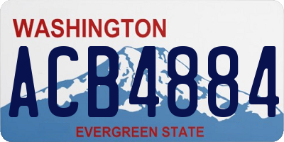 WA license plate ACB4884