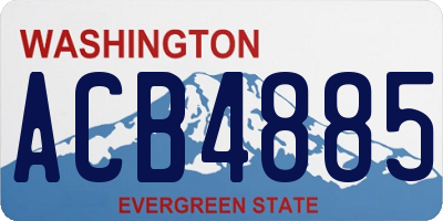 WA license plate ACB4885