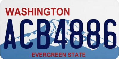 WA license plate ACB4886