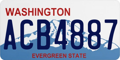 WA license plate ACB4887