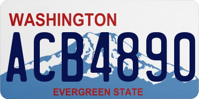 WA license plate ACB4890