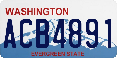 WA license plate ACB4891
