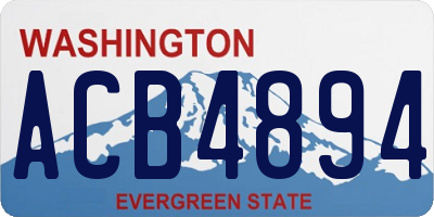WA license plate ACB4894