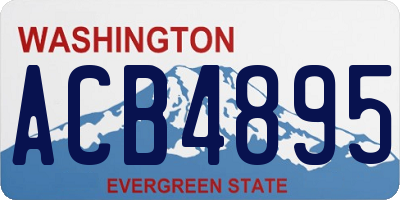 WA license plate ACB4895